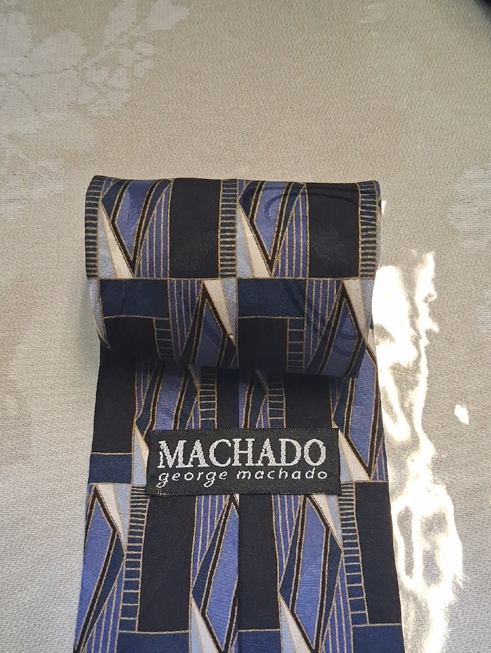 Machado Blue Geometric Men's Tie